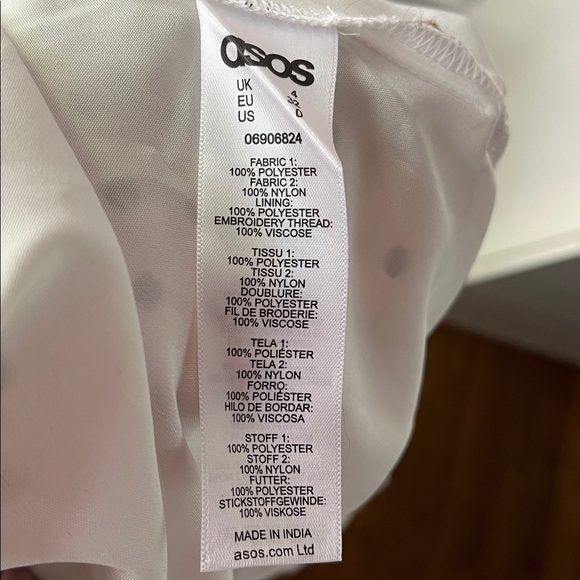 ASOS White Long Sleeve Polka Dot Dress - Picture 9 of 9